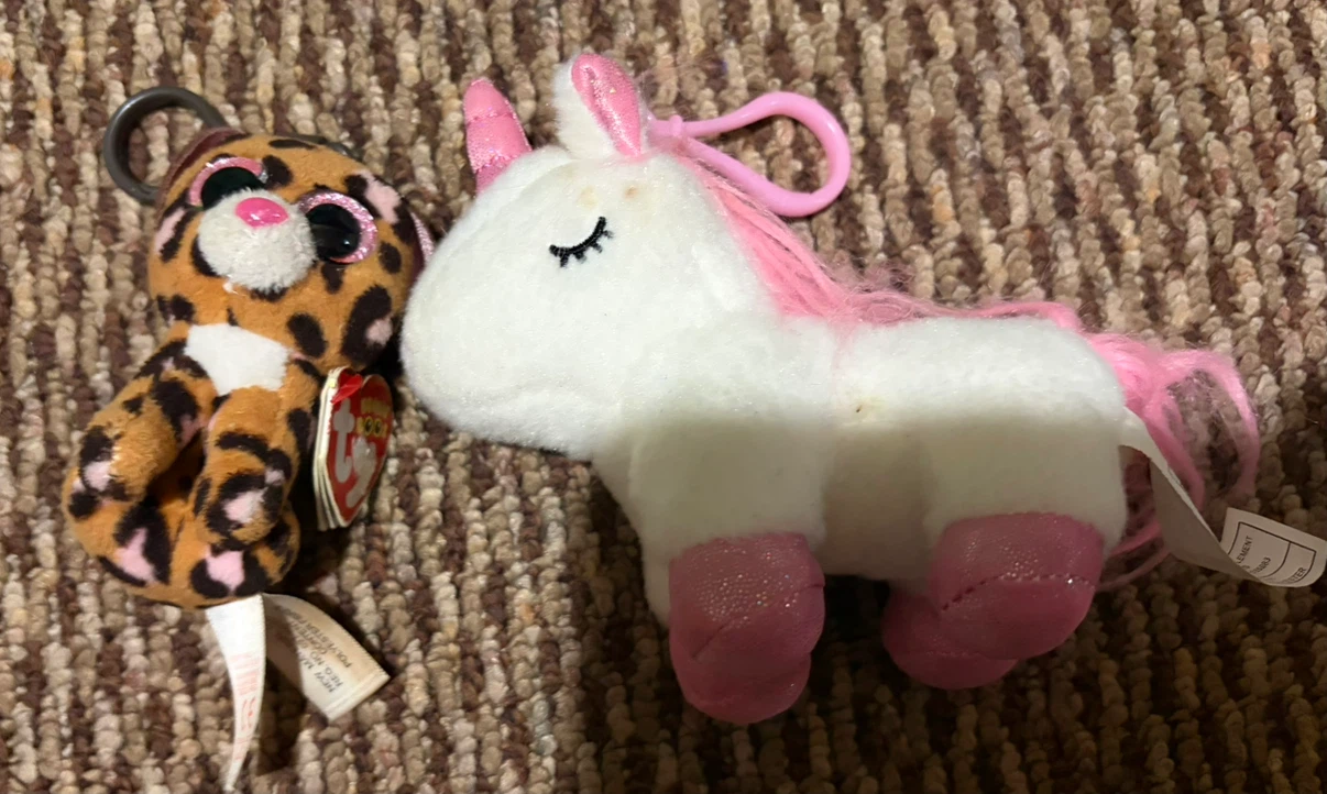 Ty Beanie and unicorn Keychain Bundle