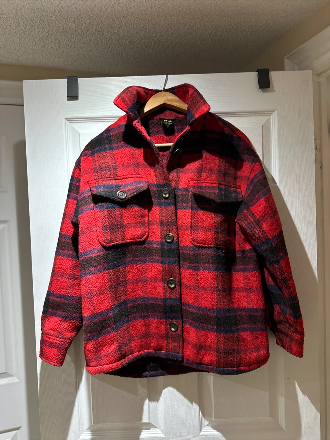 Li-Ning Plaid Fleece Shirt Jacket
