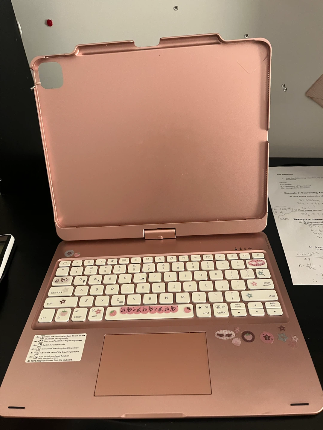 ipad 13inch keybored case pink and cute