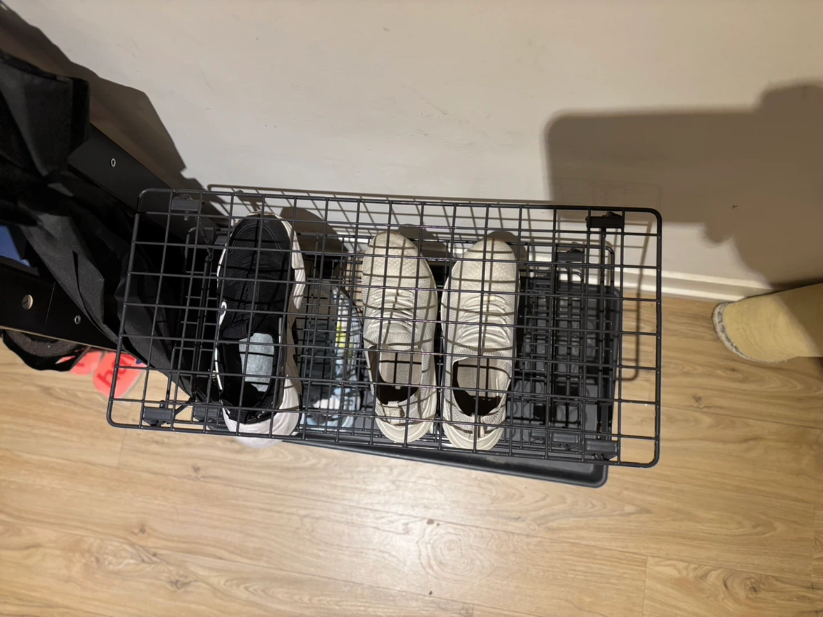 3-Tier IKEA Metal Shoe Rack + mat - photo 3