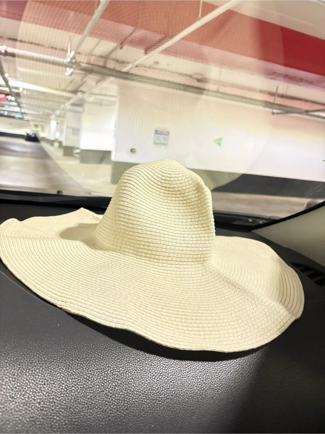 Cream Wide-Brim Straw Hat
