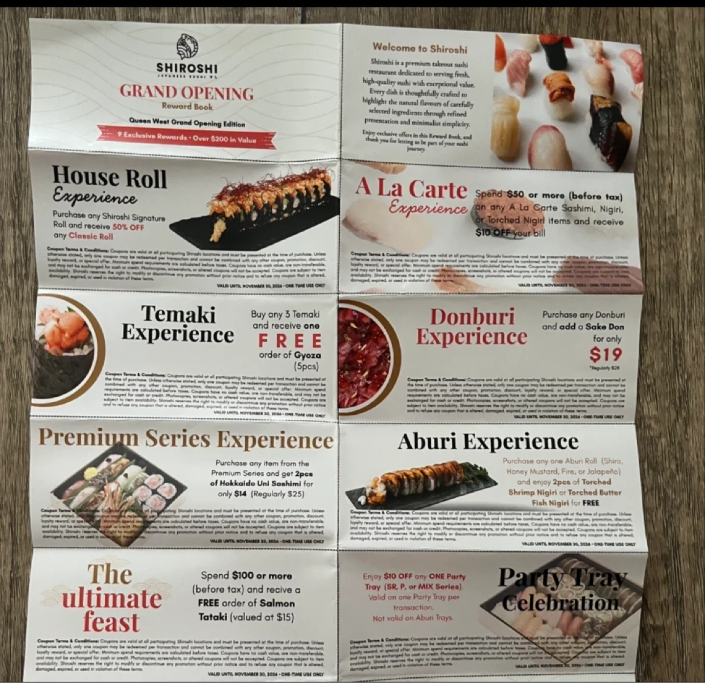 Shiroshi Japanese Sushi Reward Book