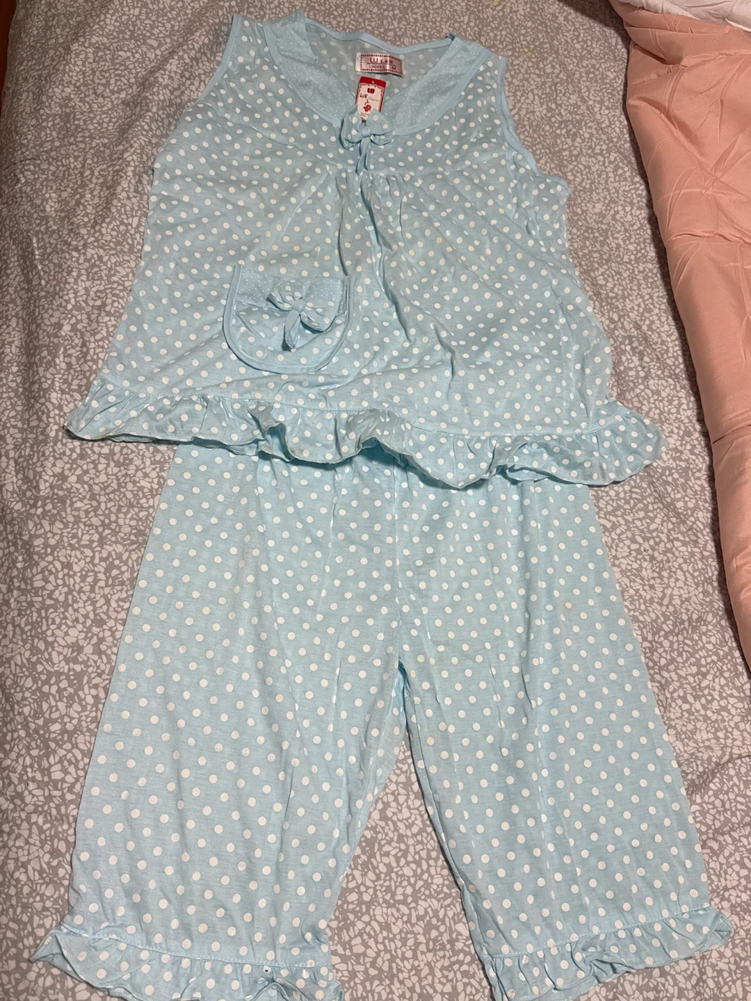 L&W Lingerie Polka Dot Pajama Set - Medium