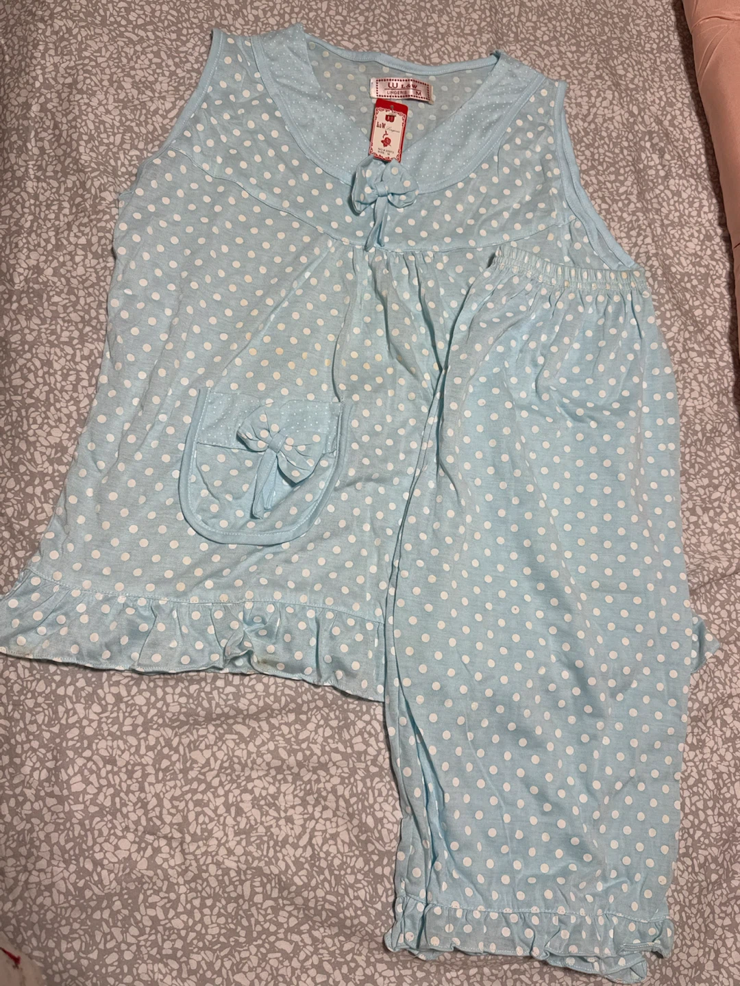 L&W Lingerie Polka Dot Pajama Set - Medium - photo 2