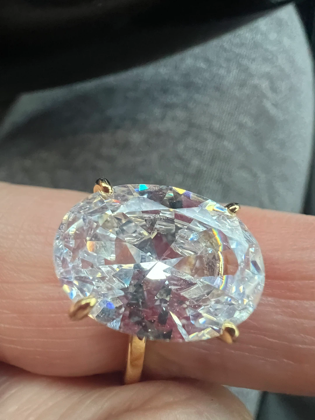 925 silver and moissanite 10 carat ring - photo 2