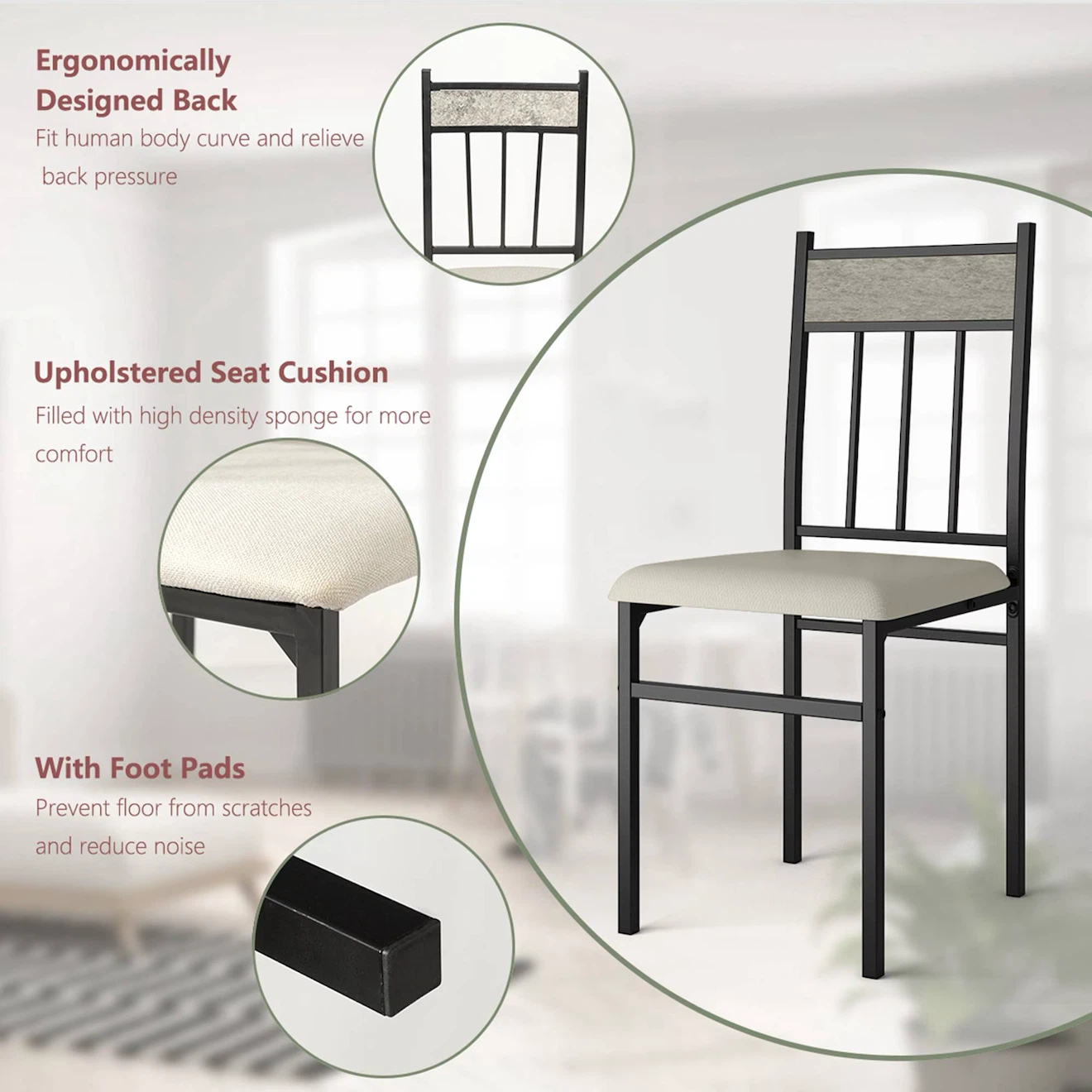 5-Piece Metal Dining Set - photo 5
