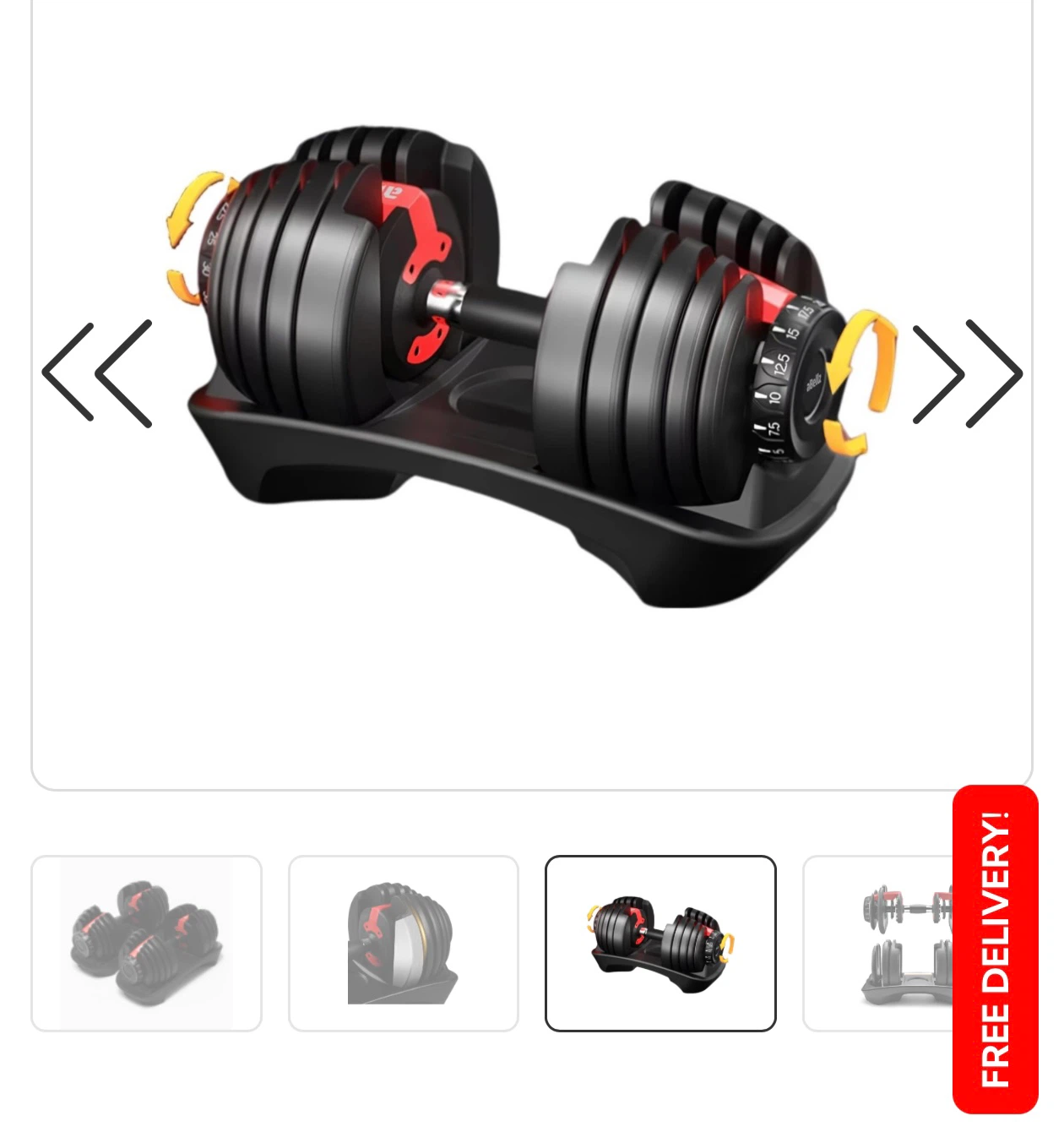 Adjustable Dumbbells (set of 2) 5-52.5 pounds - photo 4