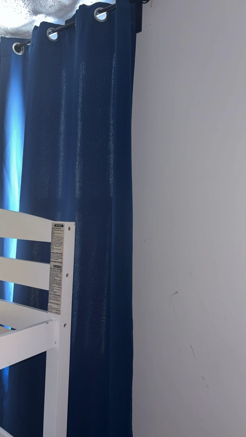 Modern Blue Grommet Window Curtain - photo 2