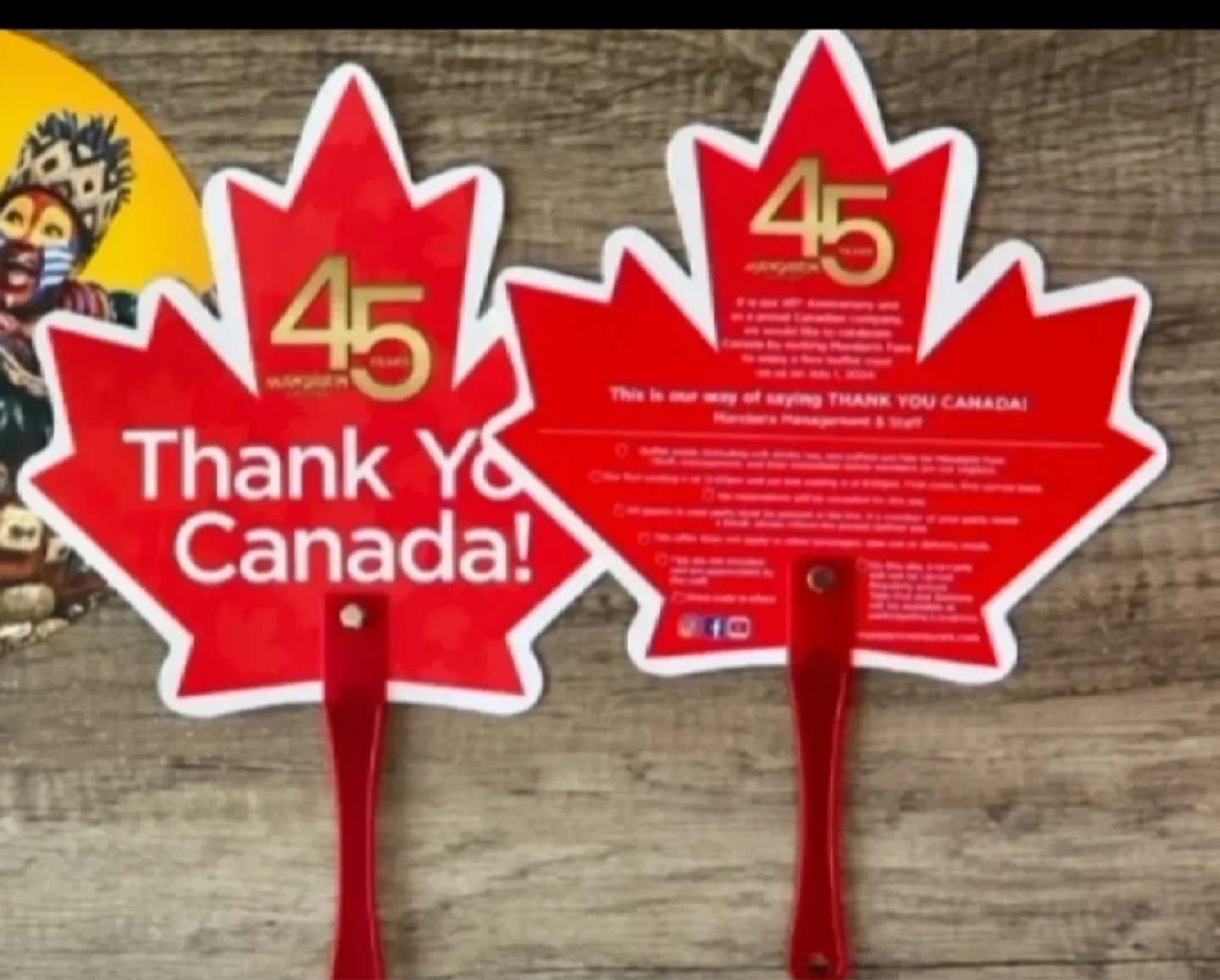 Mandarin Restaurant 45th Anniversary Promotional Fan