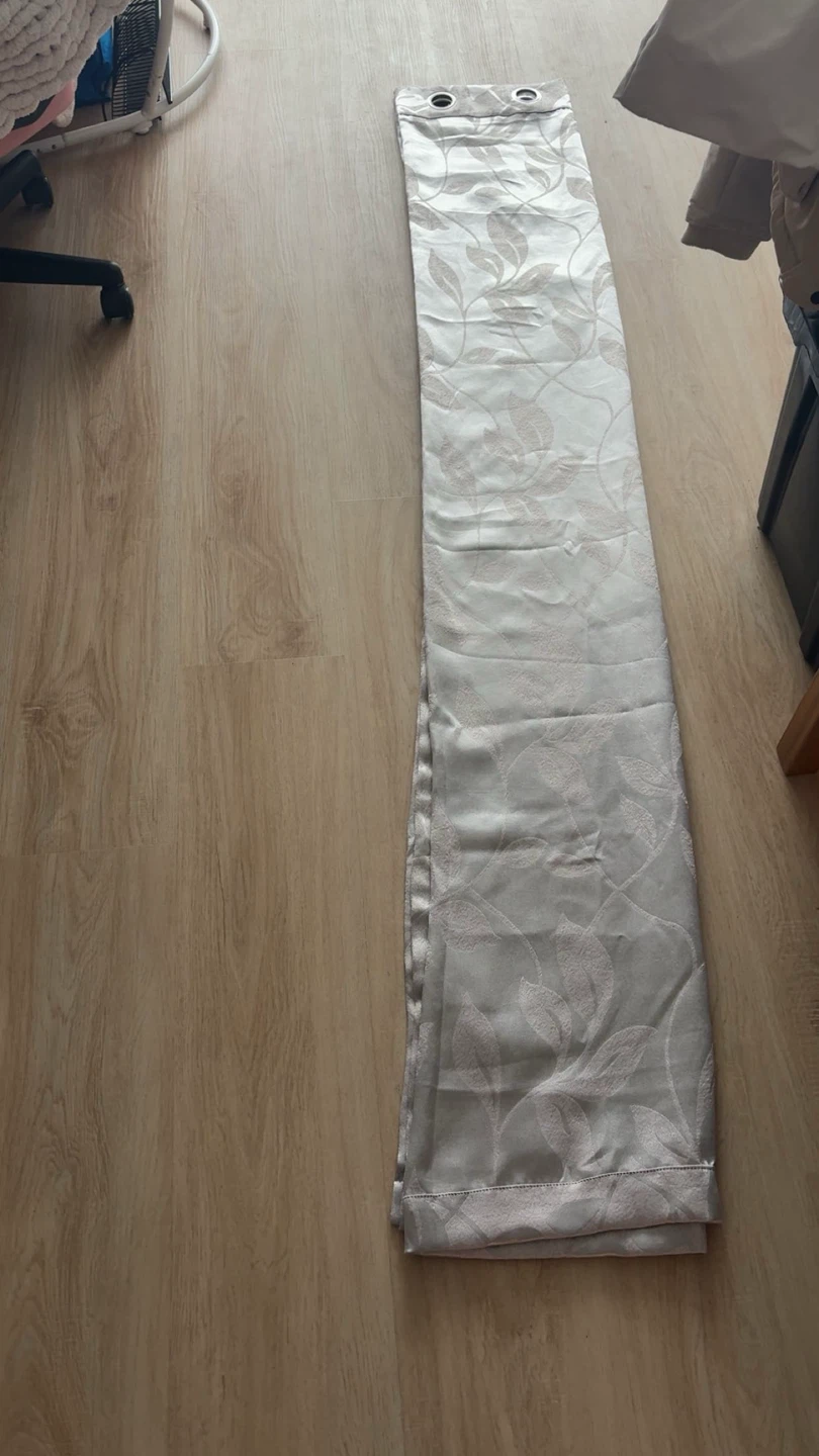 Modern Silver Jacquard Eyelet Curtain Panel - photo 2