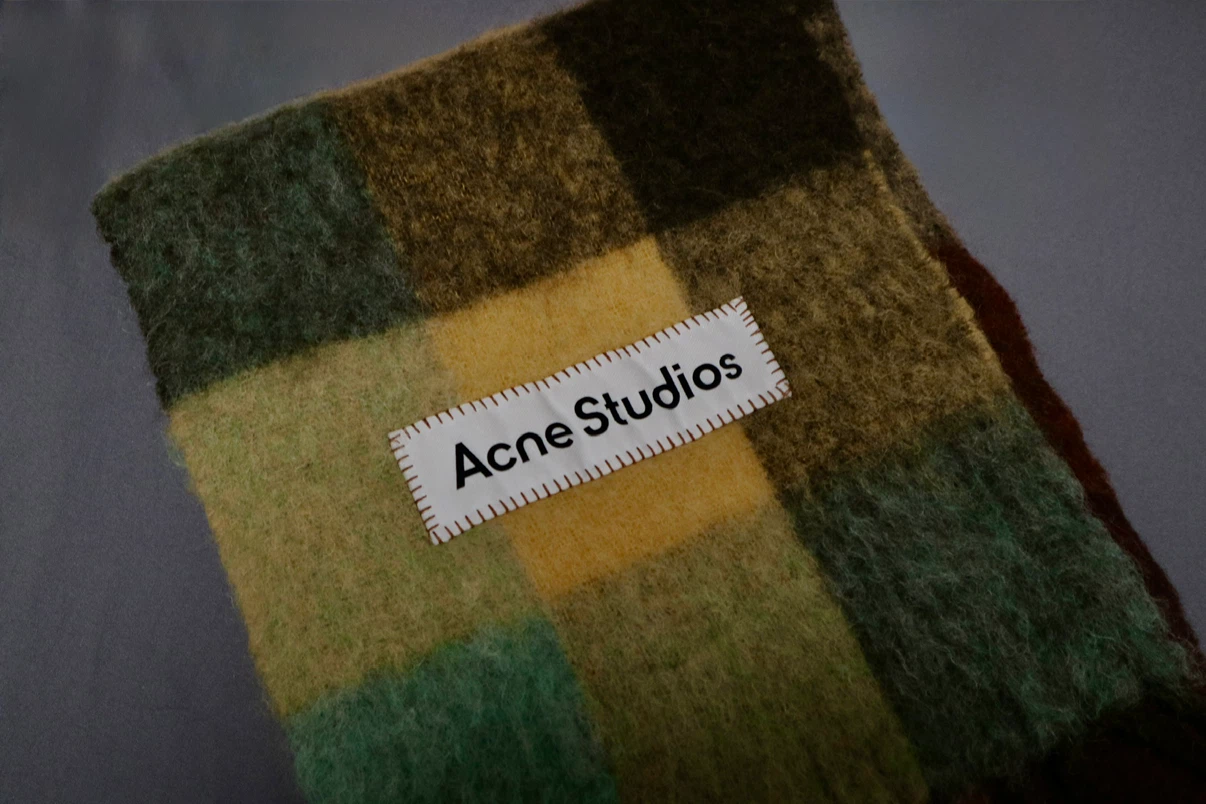 Acne Studios Mohair Checked Scarf