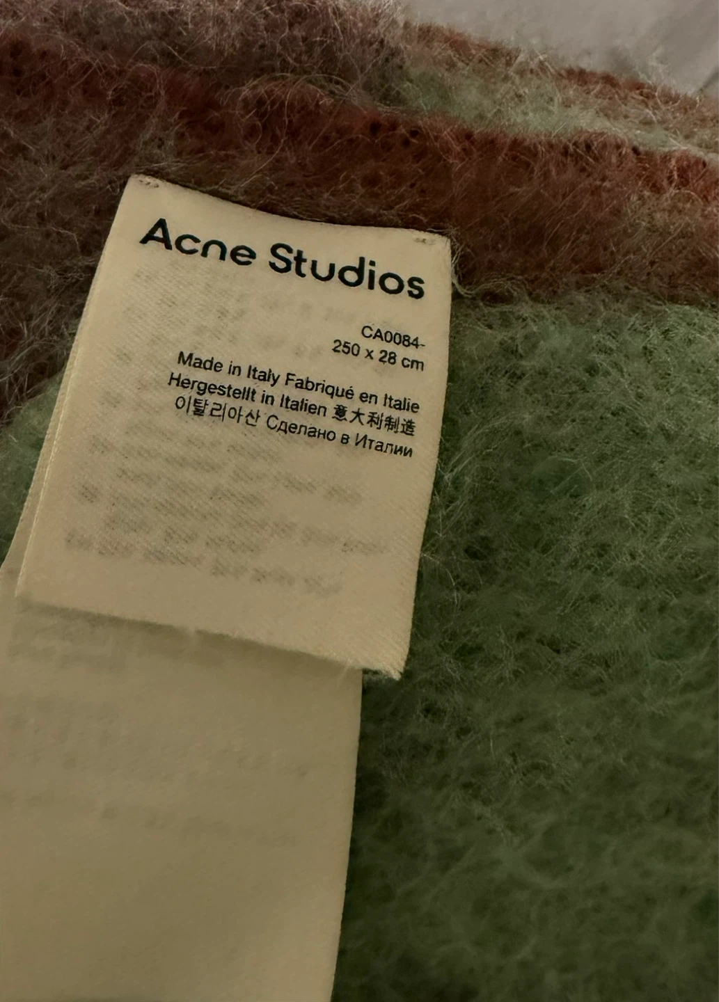 Acne Studios Mohair Checked Scarf - photo 2