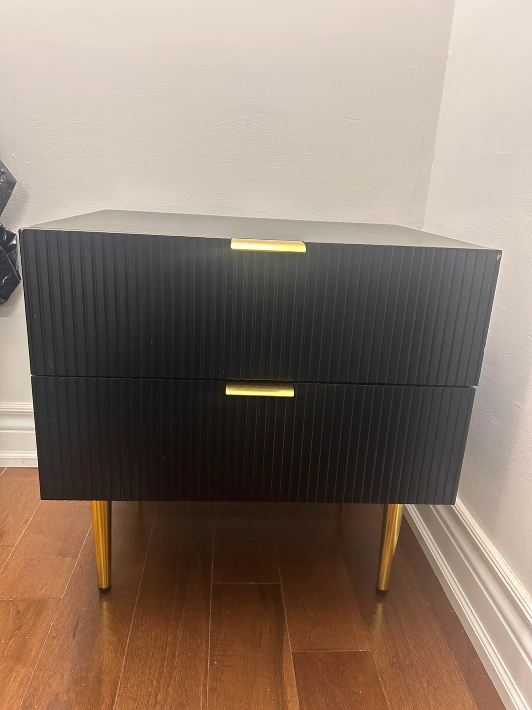 Latitude Run Fluted 2-Drawer Night Stand