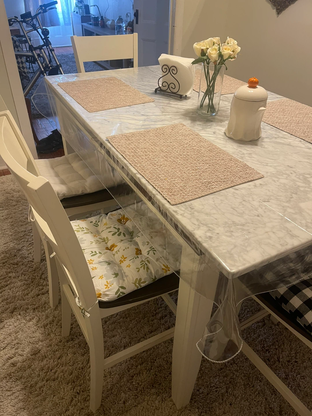 Dining table set with chairs and bench - photo 2