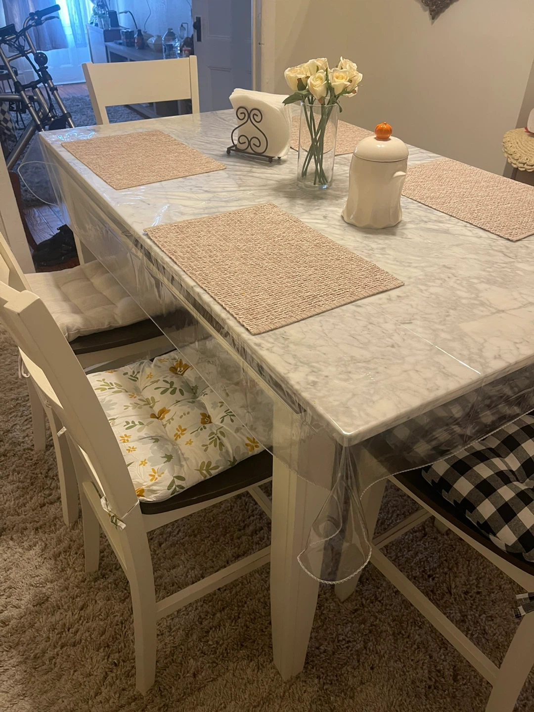 Dining table set with chairs and bench - photo 3