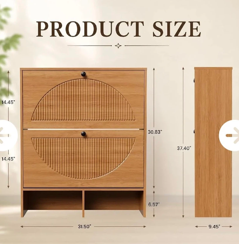 New Shoe Cabinet with 2 Flip Drawers