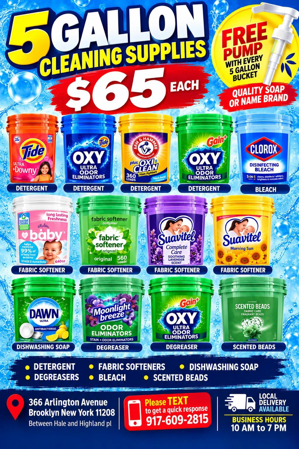 5 Gallon Cleaning Supplies Assortment