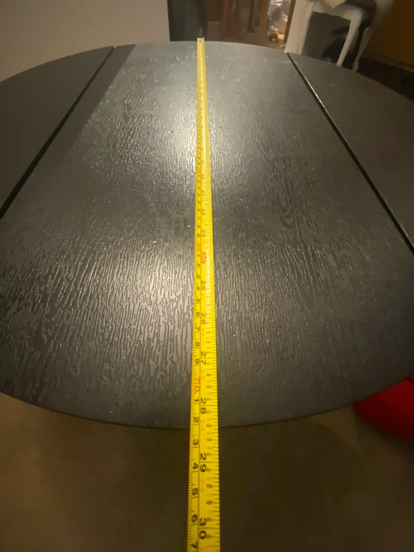 Black round accent table - photo 3
