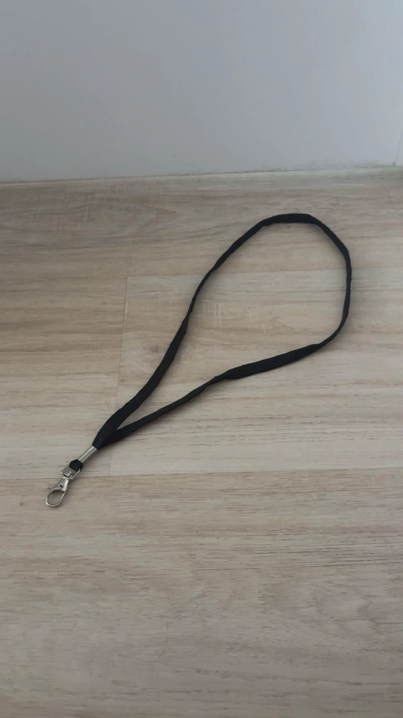 Black Fabric Lanyard