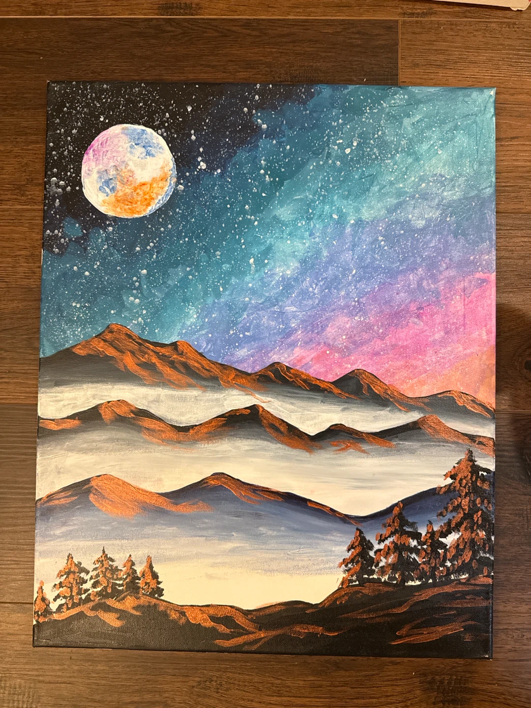 Selling my art: Mountainscape Acrylic on canvas