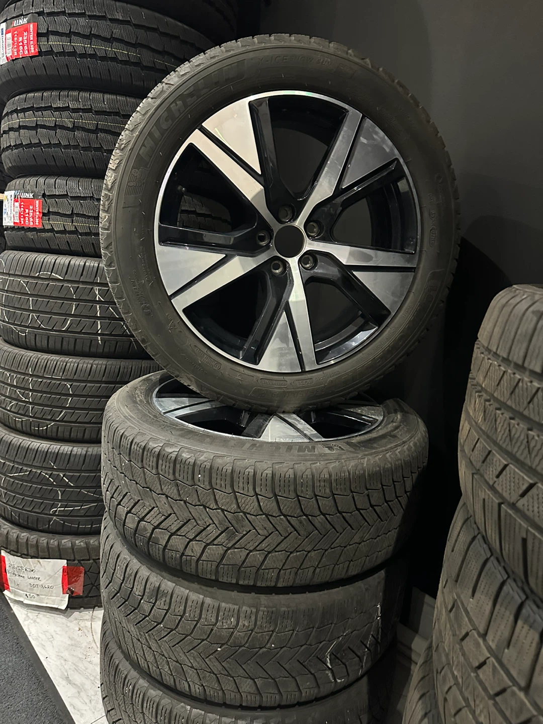 Set of 4 Michelin Winter Tires with Volvo Rims