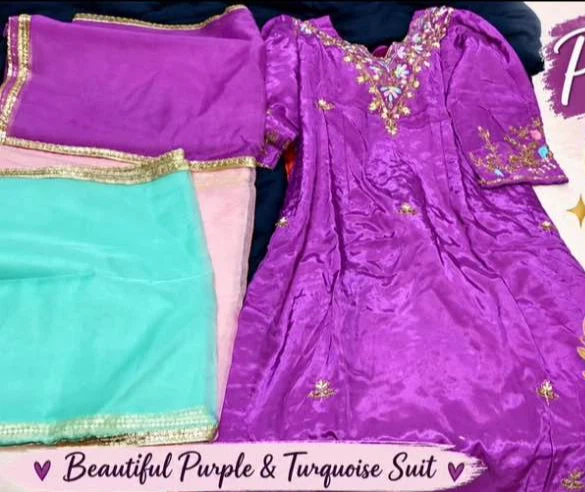 Purple and Turquoise Suit