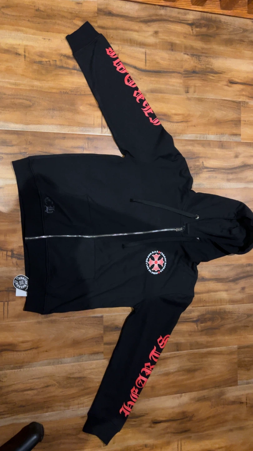 Chrome Hearts Black Full Zip Hoodie