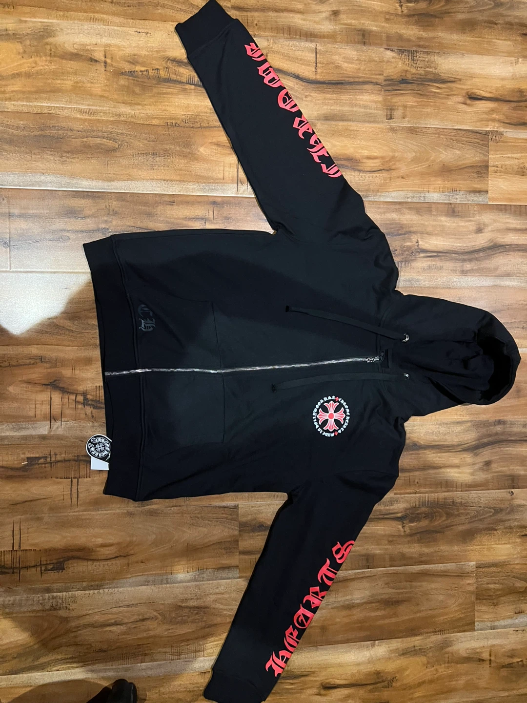 Chrome Hearts Black Full Zip Hoodie - photo 2