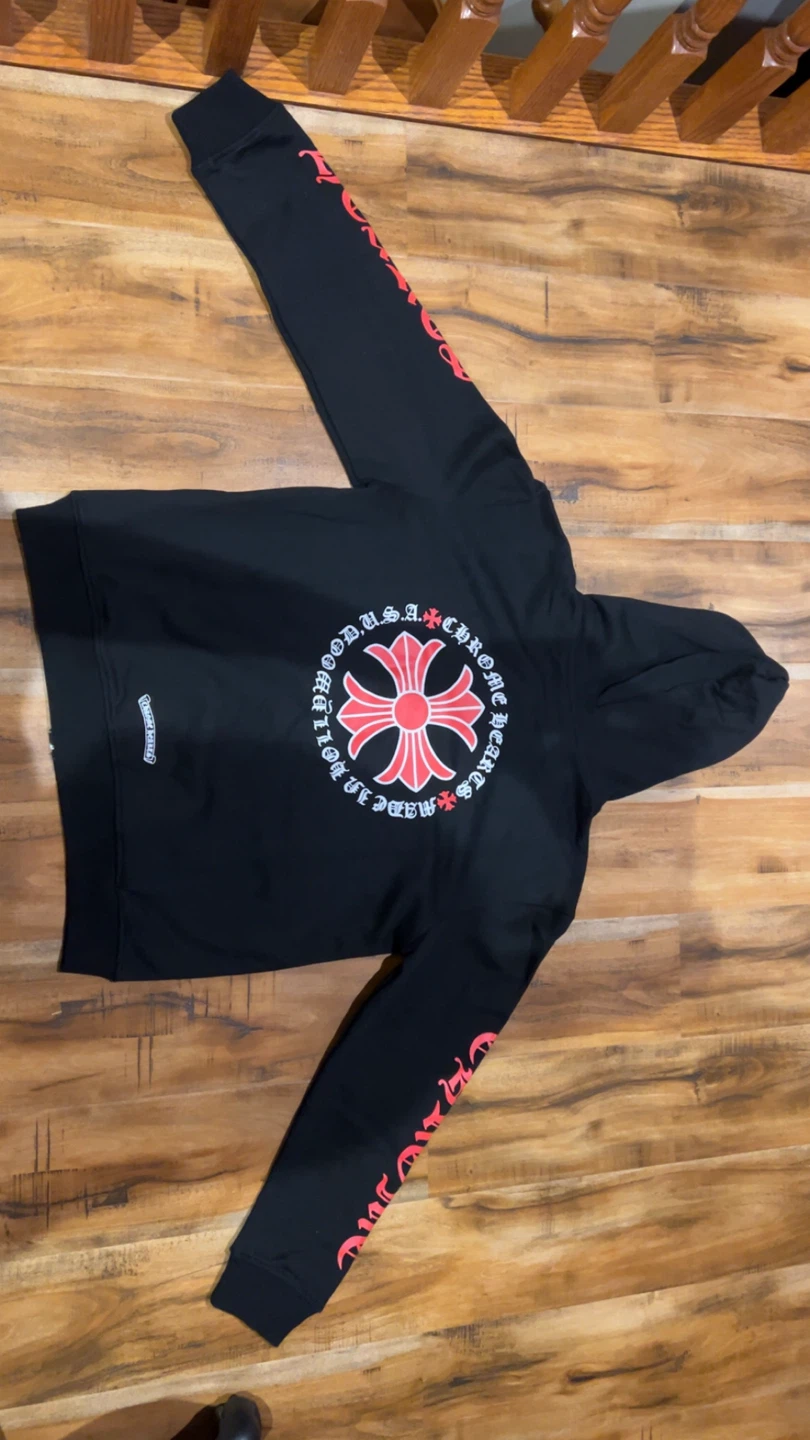 Chrome Hearts Black Full Zip Hoodie - photo 3