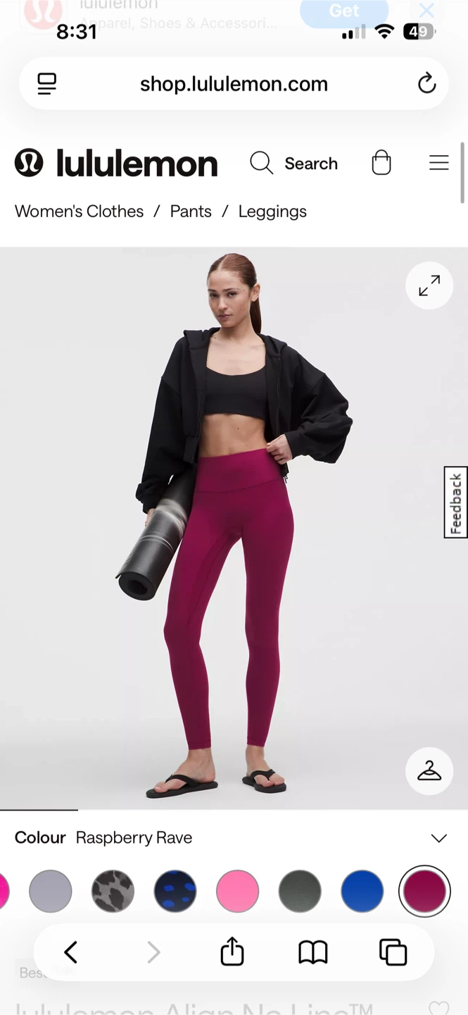 Lululemon Align High-Rise Legging Raspberry Rave - size 2
