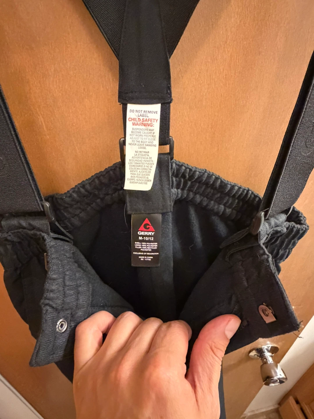Gerry Kids Black Ski Bibs Size 10/12 - photo 4