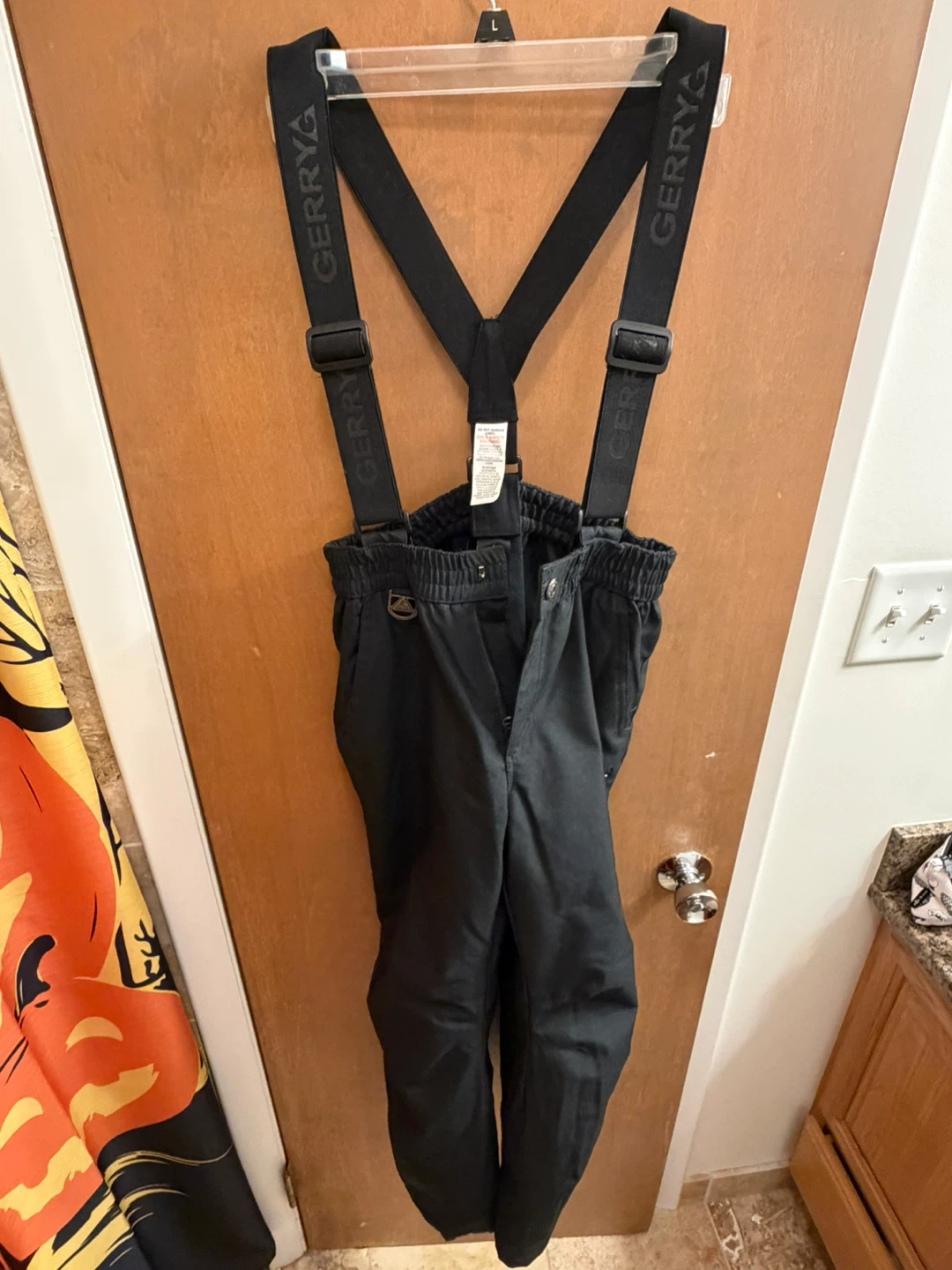 Gerry Kids Black Ski Bibs Size 10/12