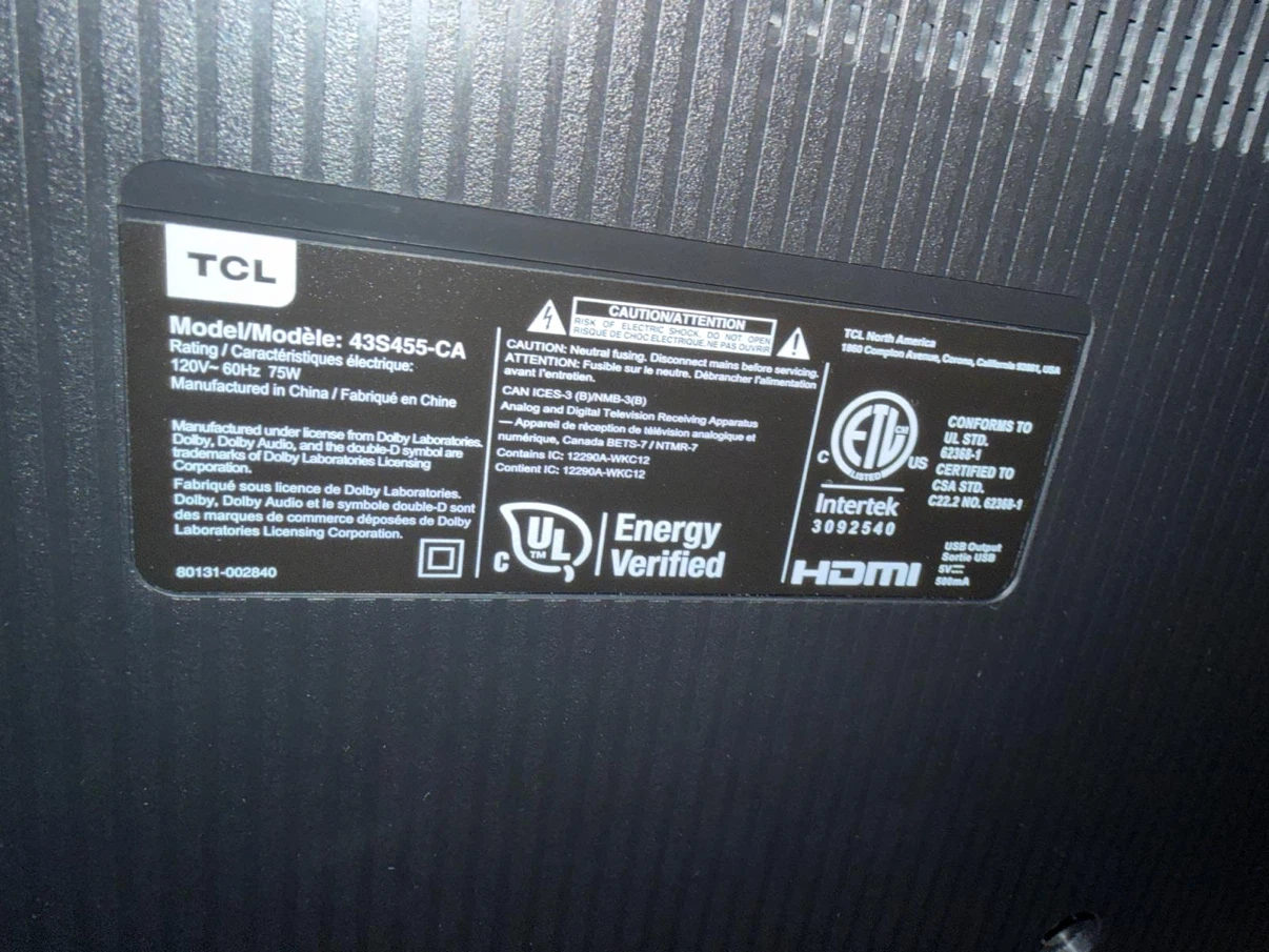 TCL 43-inch 43S455-CA Smart TV