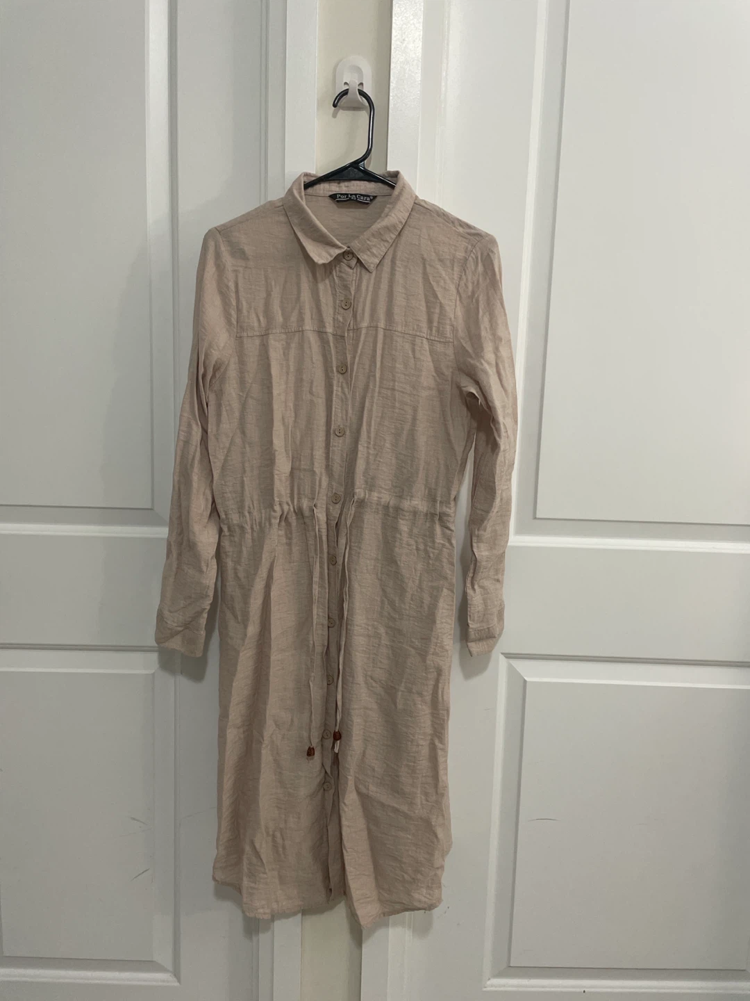 Beige Shirt Dress
