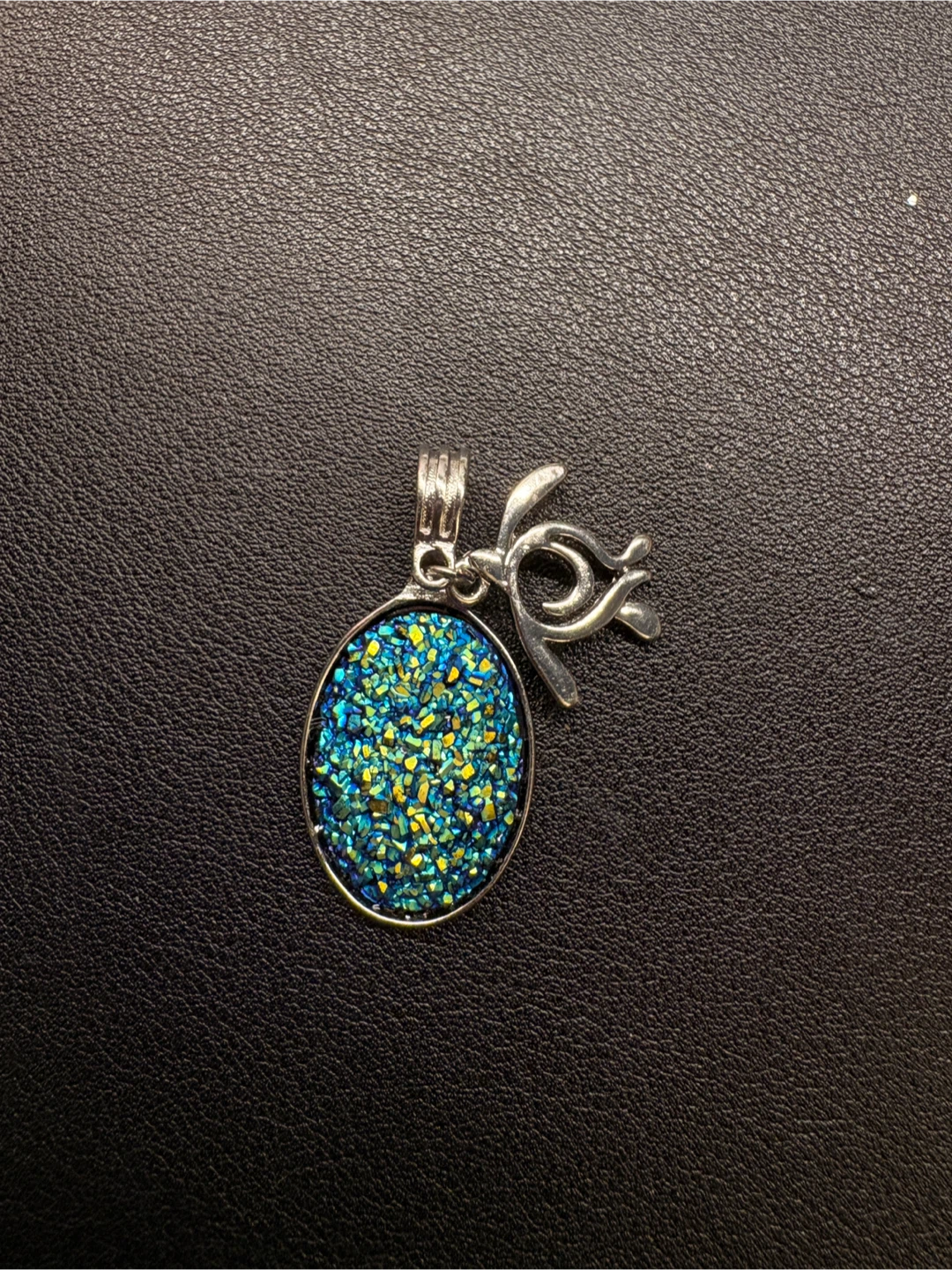 Blue Druzy Style Pendant - NEW - photo 2