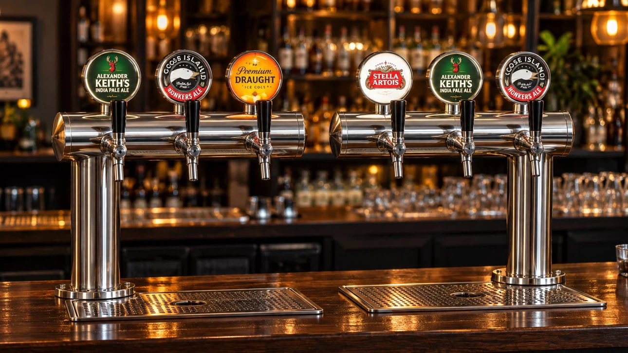 Draft Beer Towers with LED Badge Holders