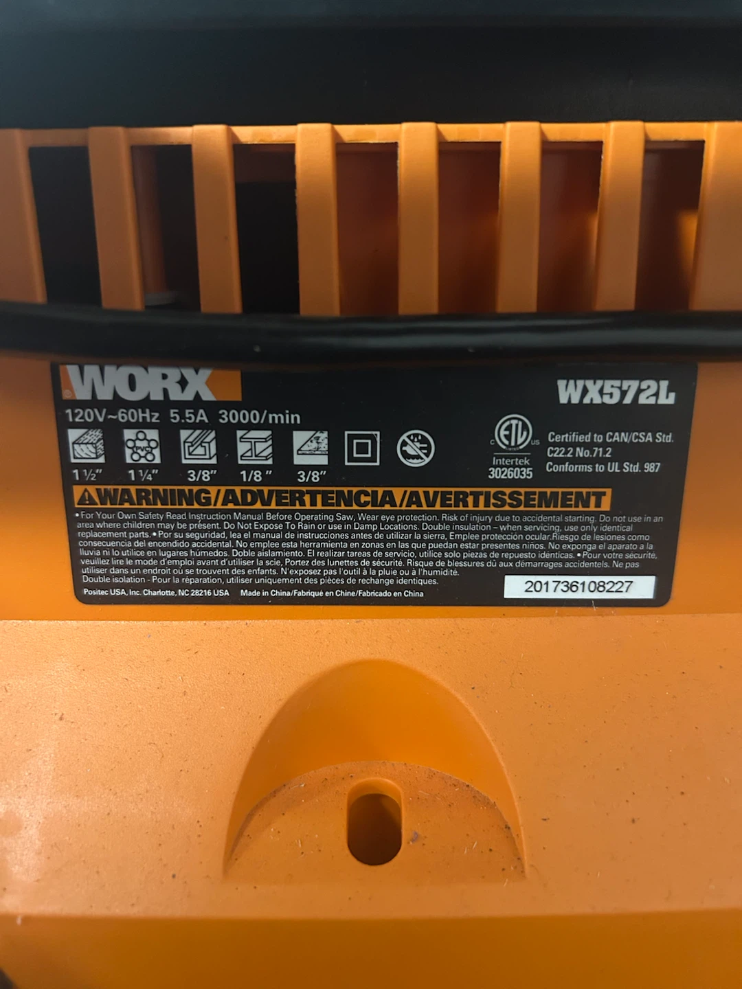 Worx WX572L BladeRunner Portable Tabletop Saw - photo 4