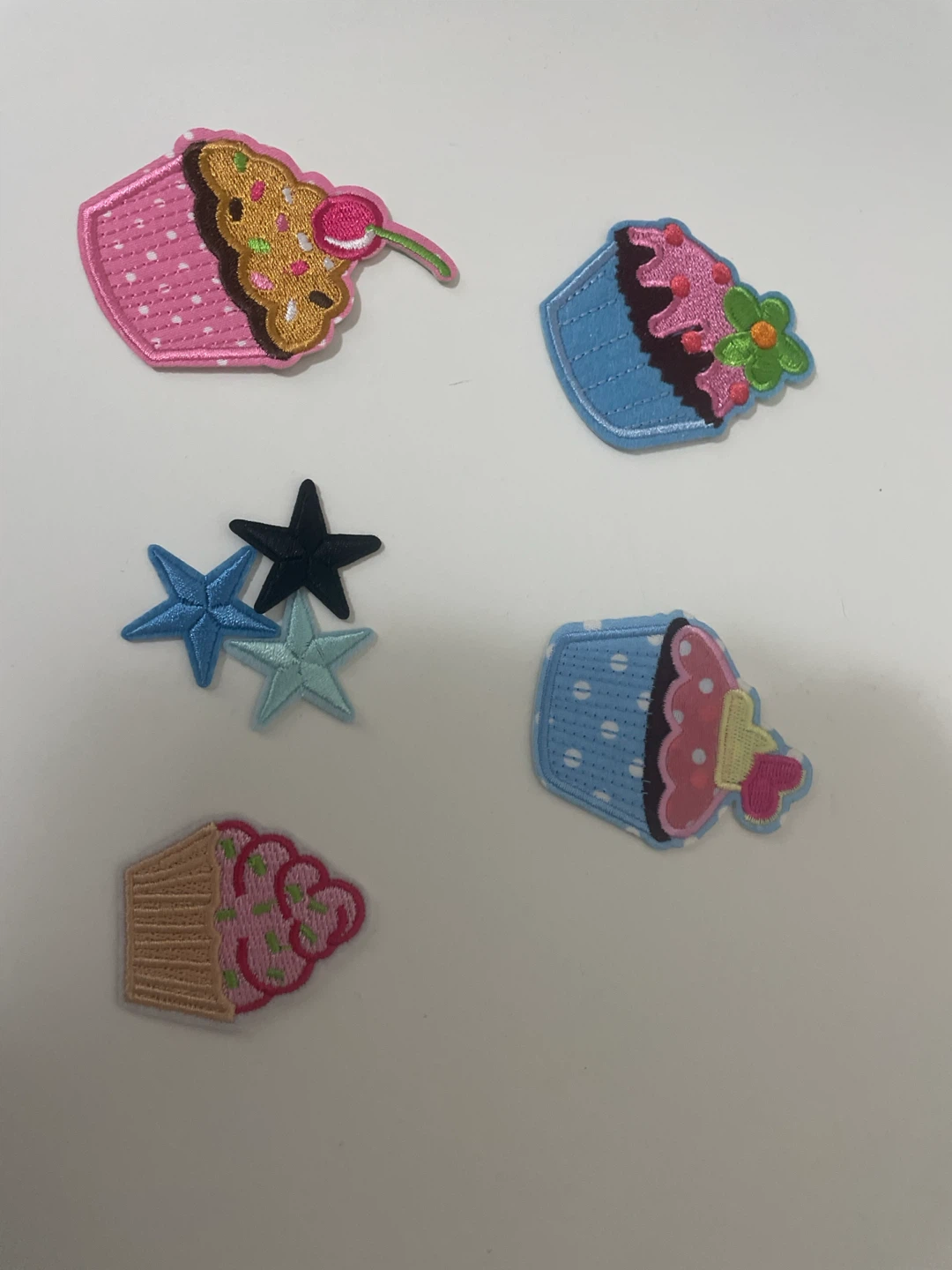 Set of 7 Embroidered Iron-on Patches