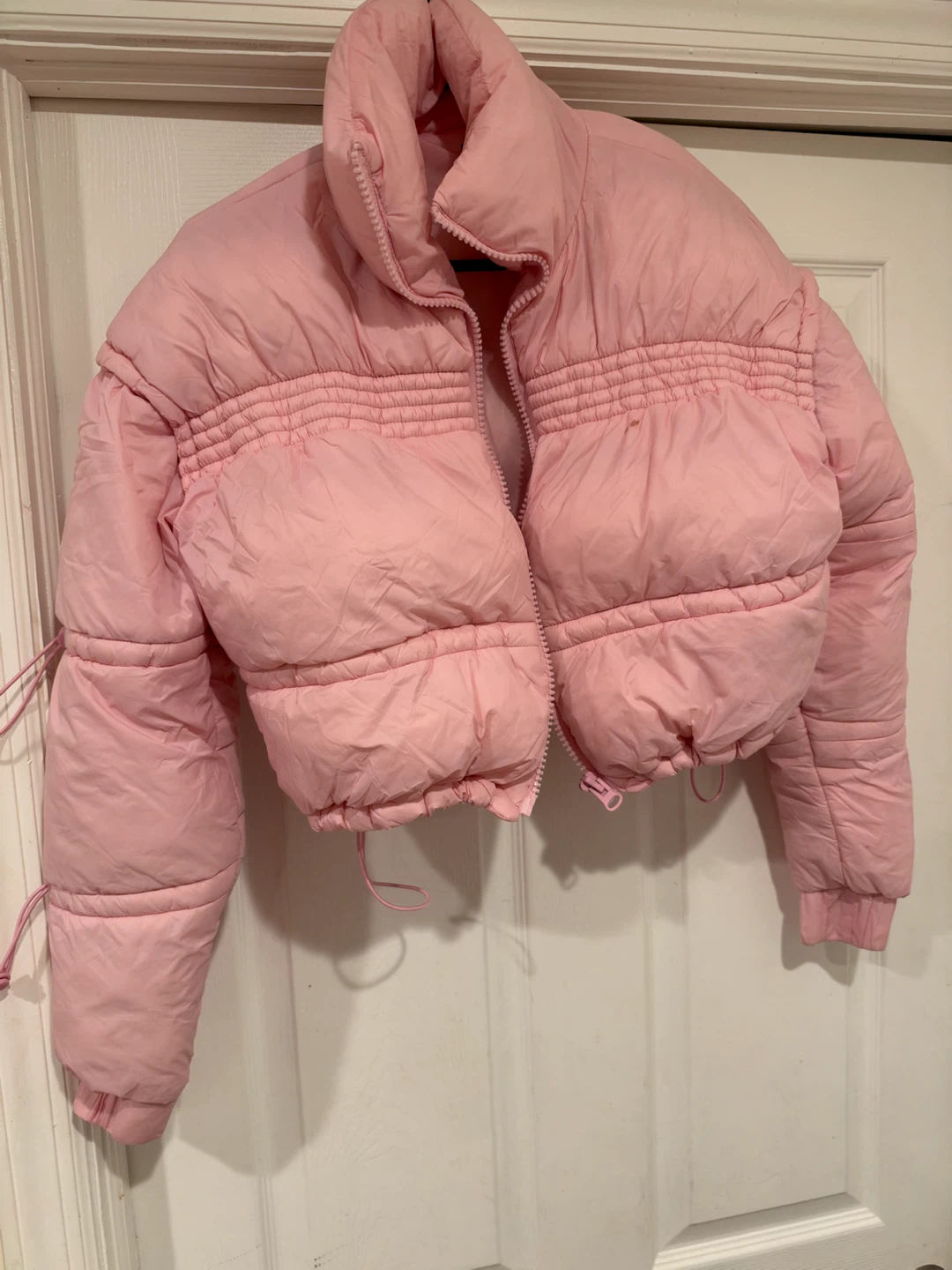 Forever 21 Pink Cropped Puffer Jacket - photo 3