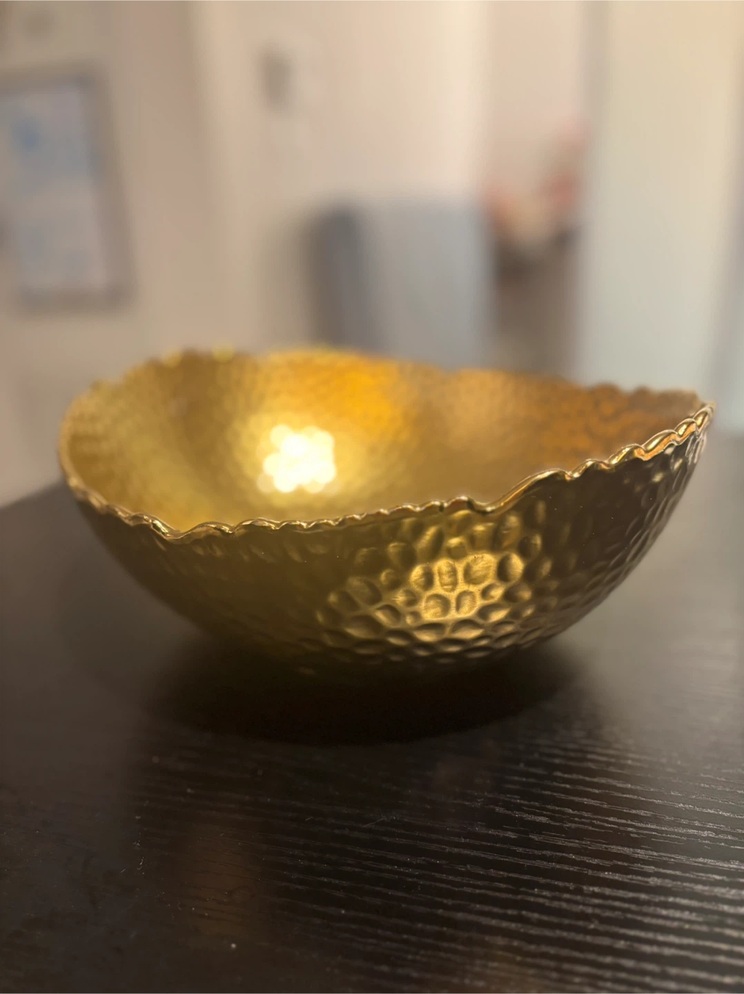 Decorative Gold Hammered Bowl