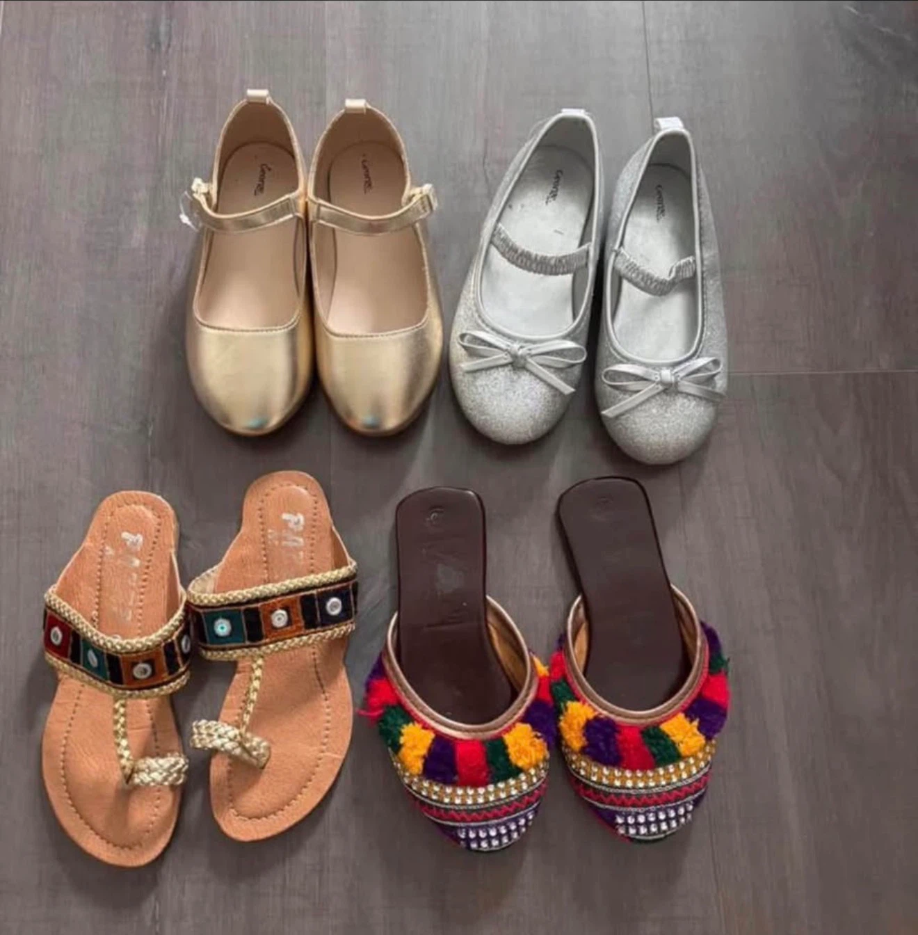 Lot of 4 Pairs Girls Shoes