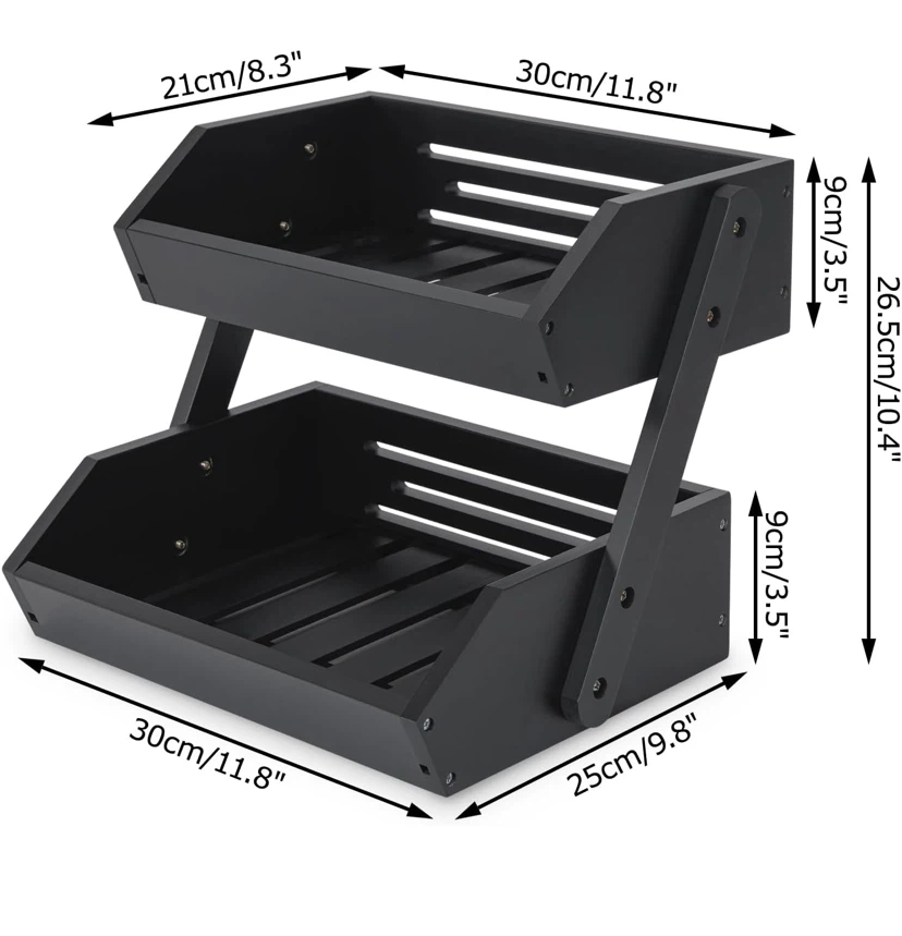 2-Tier Countertop Storage Basket - photo 2