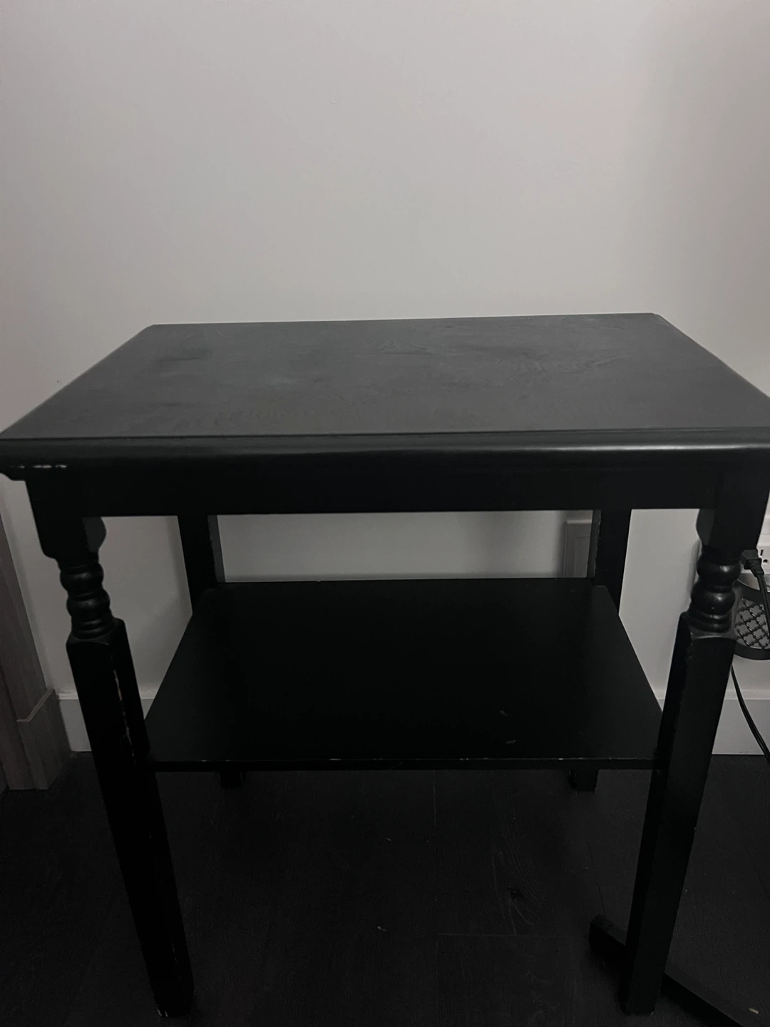 Black Wooden End Table - photo 3