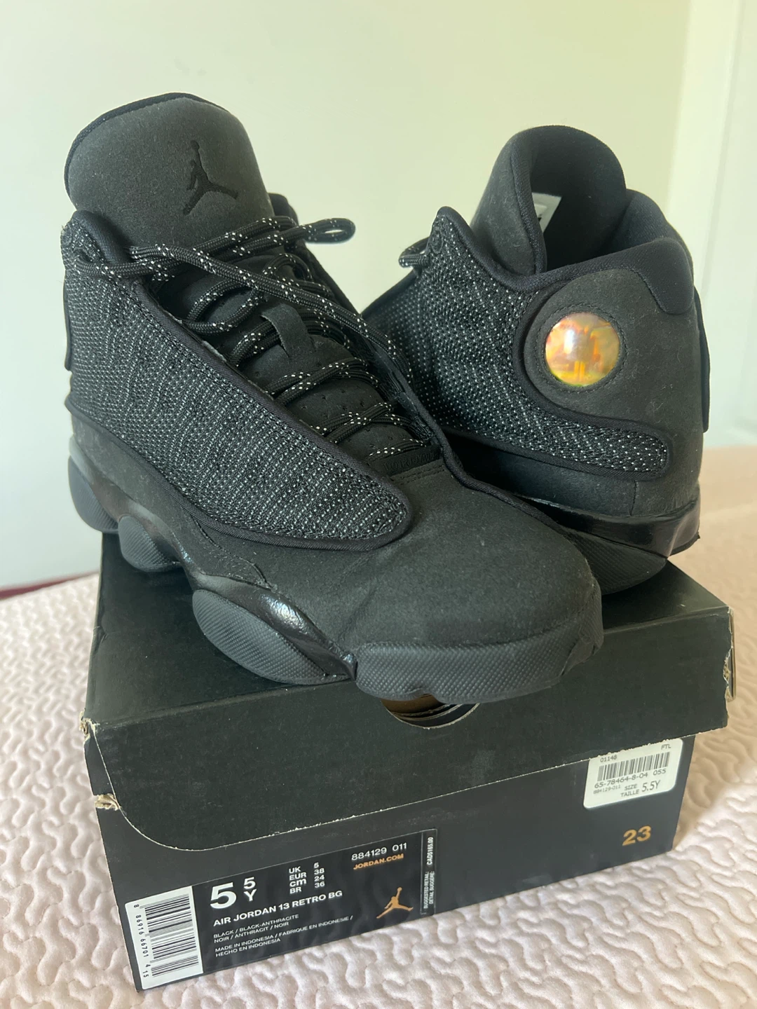 Air Jordan 13 Retro Black Anthracite Size 5.5Y