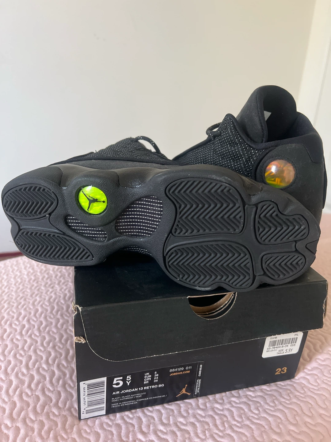 Air Jordan 13 Retro Black Anthracite Size 5.5Y - photo 2