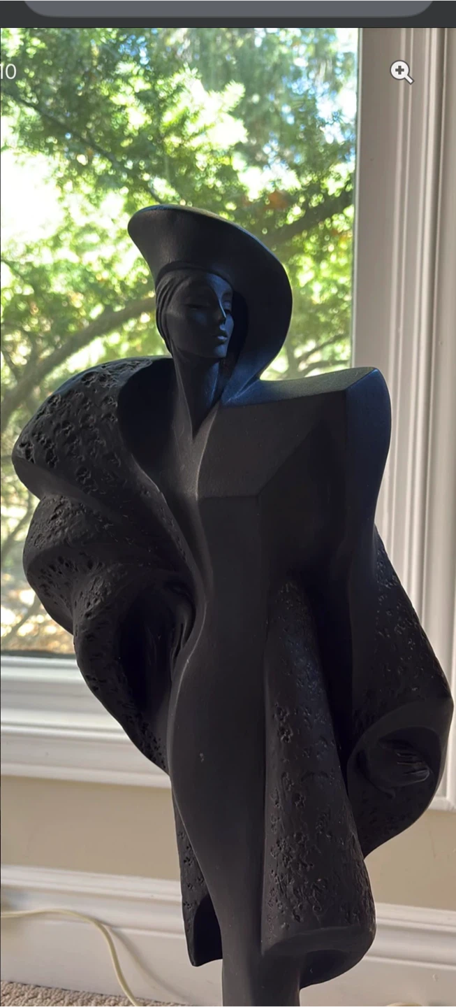 Set of Art Deco Style Matte Black Sculptures - photo 3