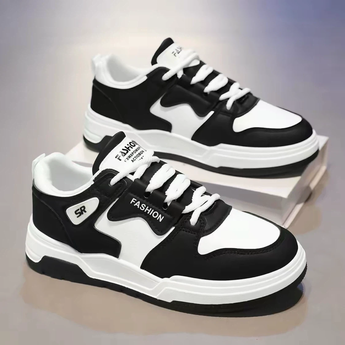 Fashion Black and White Sneakers