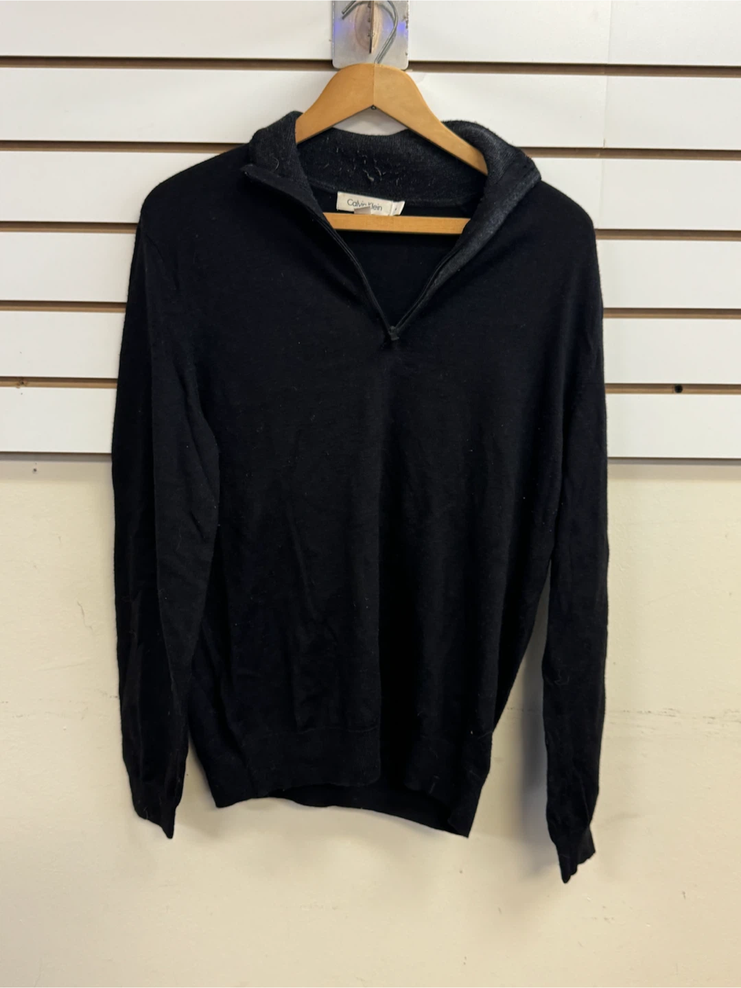 Calvin Klein Black Quarter-Zip Sweater