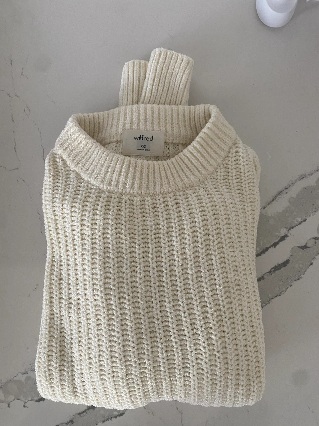 Aritzia Wilfred Cream Ribbed Sweater - photo 2