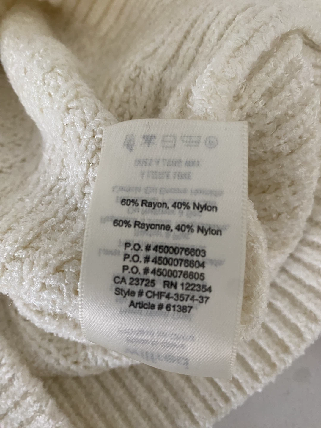 Aritzia Wilfred Cream Ribbed Sweater - photo 5